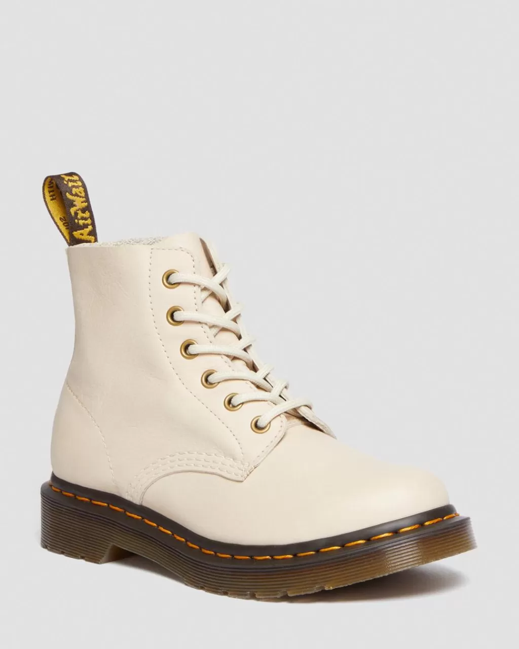 New Dr Martens 101 Unbound-Ankelstøvler I Virginia-Laeder Parchment Beige Virginia31133292