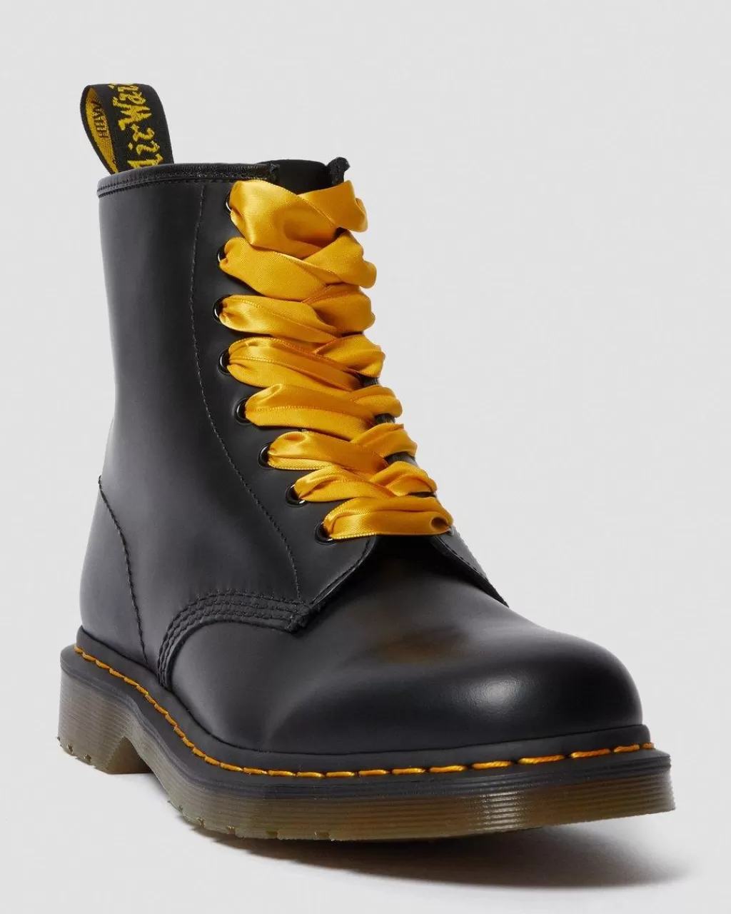 Fashion Dr Martens 140Cm SatinSnørebånd (8-10 Snorehuller) Yellow Ribbonac957700