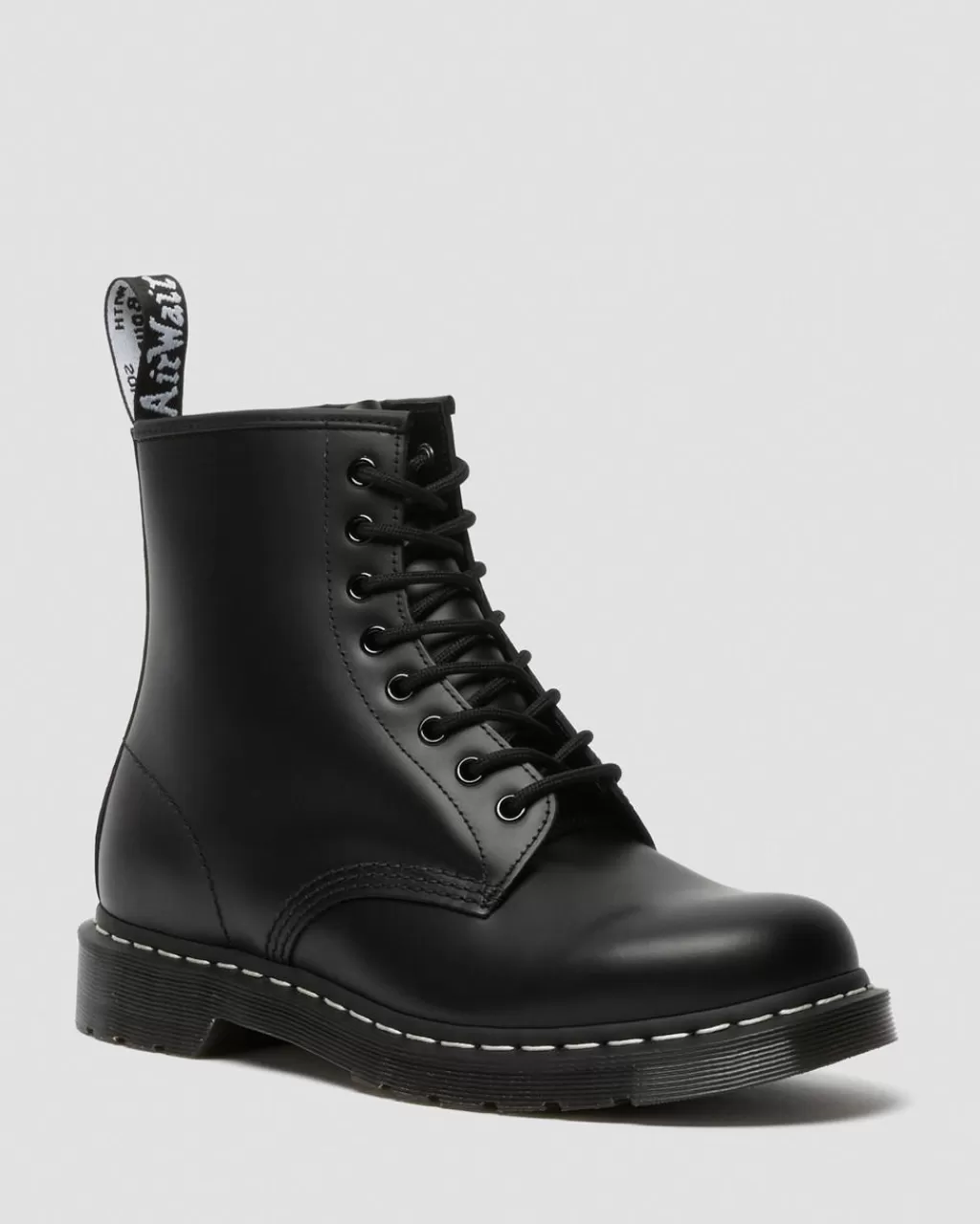 New Dr Martens 1460 Ankelstøvler Med Hvide Som Black Smooth24758001