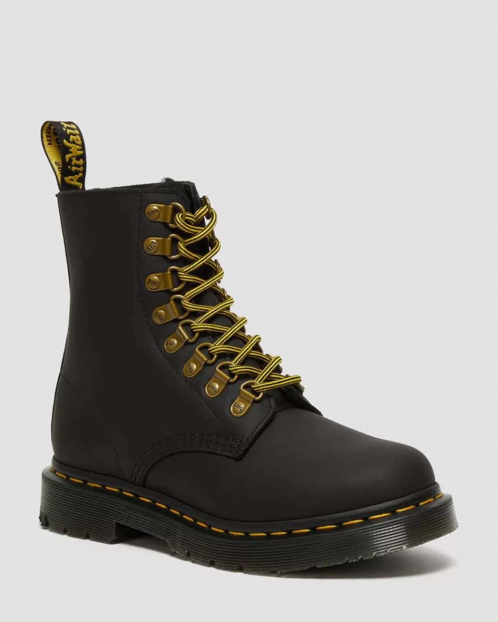 New Dr Martens 1460 Pascal Dm'S Wintergrip Ankelstøvler I Laeder Black Snowplow27007001