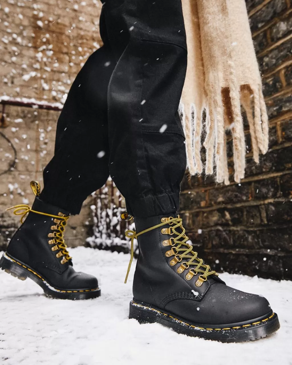 New Dr Martens 1460 Pascal Dm'S Wintergrip Ankelstøvler I Laeder Black Snowplow27007001