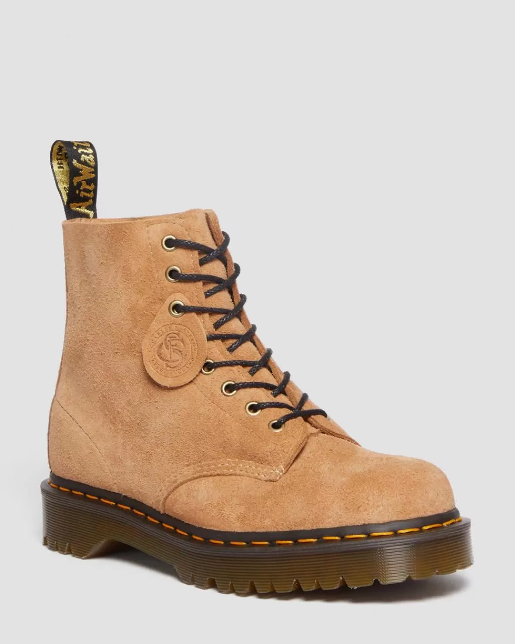 Best Dr Martens 1460 Pascal Made In England-Snørestøvler I Tufted-Ruskind Sandy Tan Tufted Suede30594291