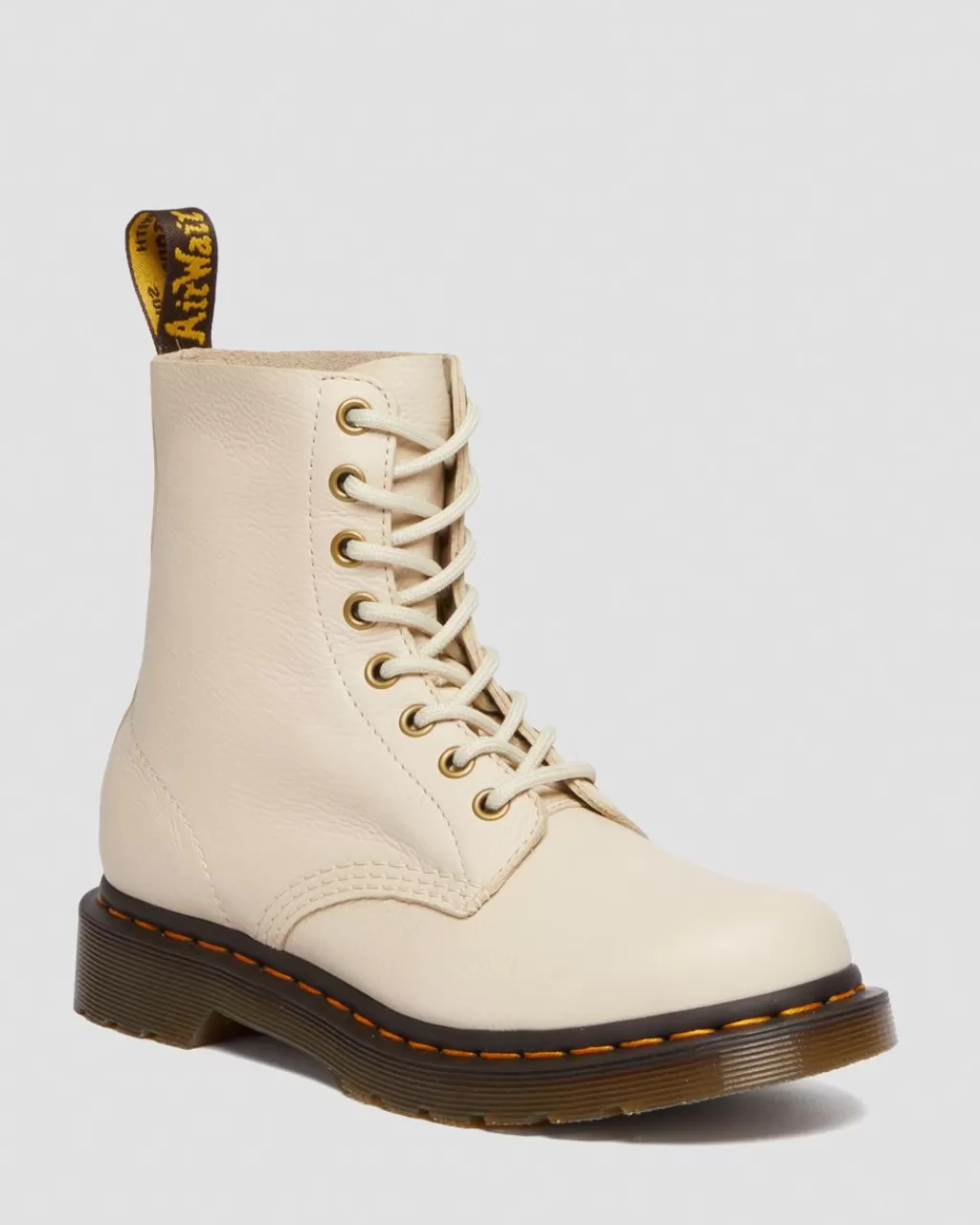 Cheap Dr Martens 1460 Pascal-Snørestøvler I Virginia-Laeder Parchment Beige Virginia26802292