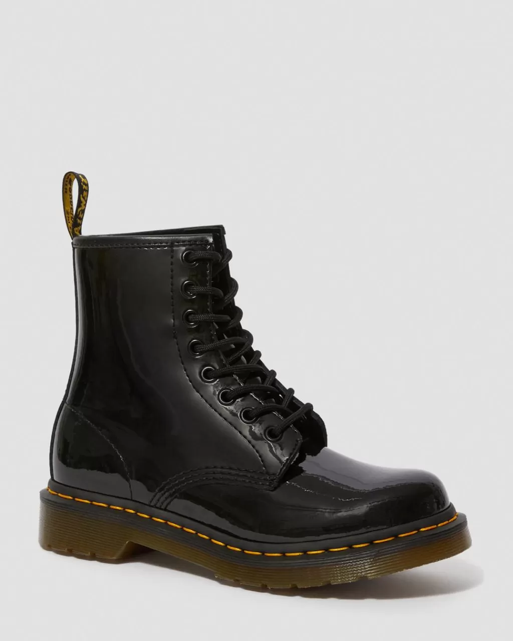 Outlet Dr Martens 1460-Snørestøvler I Laklaeder Black Patent Lamper11821011