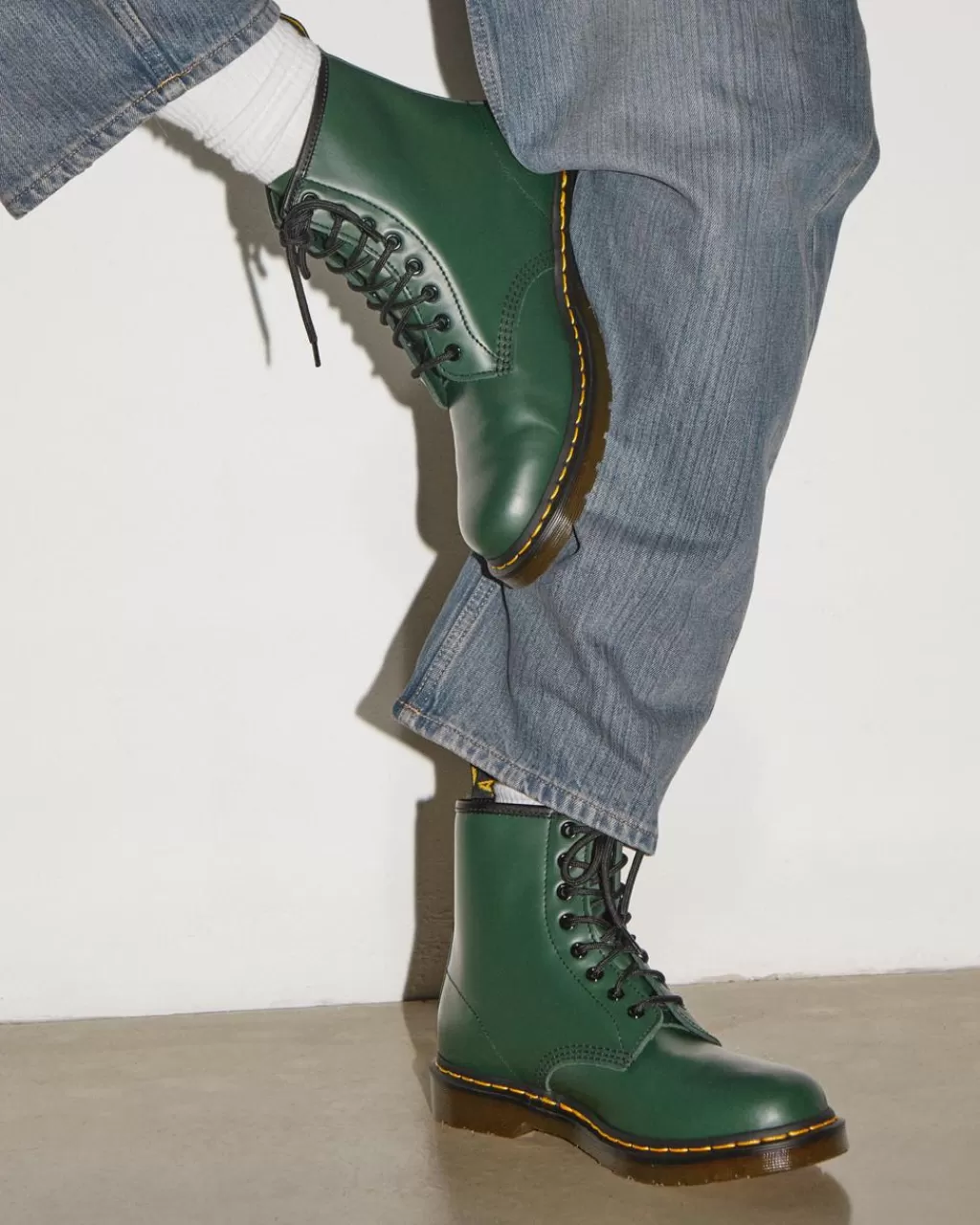 Outlet Dr Martens 1460-Snørestøvler I Smooth Laeder Green Smooth11822207