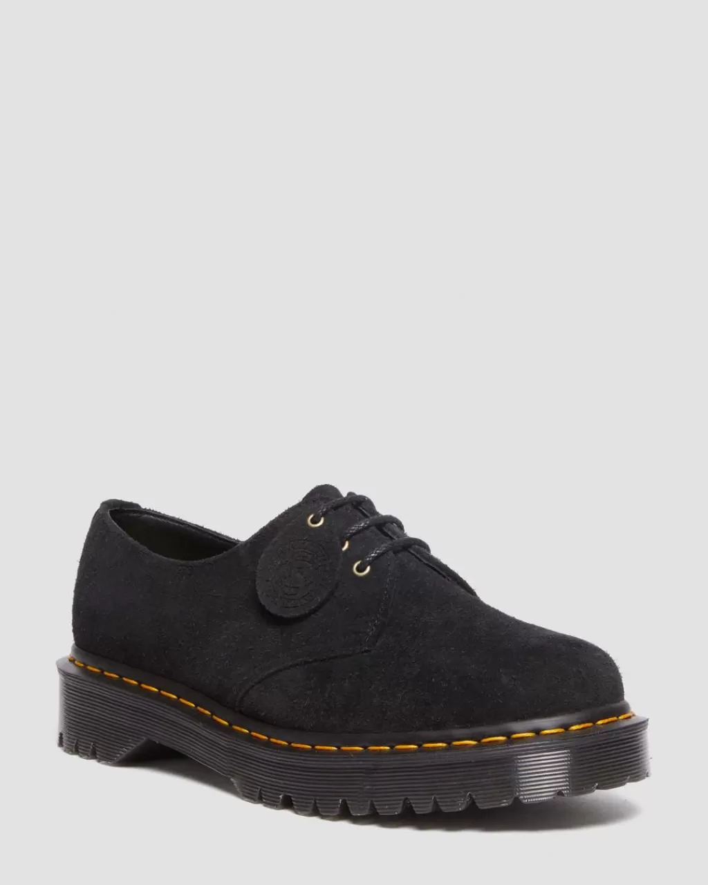 Outlet Dr Martens 1461 Bex Made In England Tufted-Sko I Ruskind Black Tufted Suede30596001