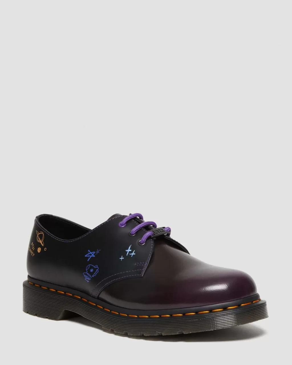 Best Sale Dr Martens 1461 Bt21 Laedersko Purple+Black Arcadia30893511