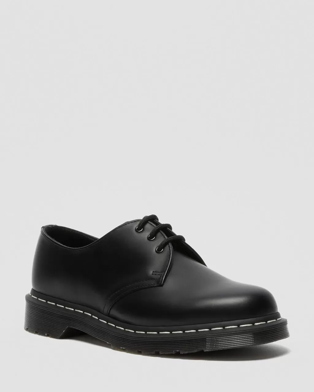 Hot Dr Martens 1461 Laedersko Med Hvide Som Black Smooth24757001