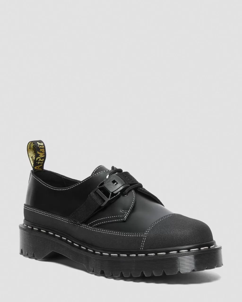 Fashion Dr Martens 1461 Tech Made In England Laeder + Ruskindssko Black Smooth27494001