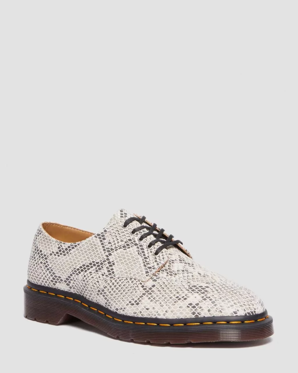 Discount Dr Martens 2046 Oxford-Sko I Ruskind Med Pythonmonster Sand+Black Python Print Suede30613296