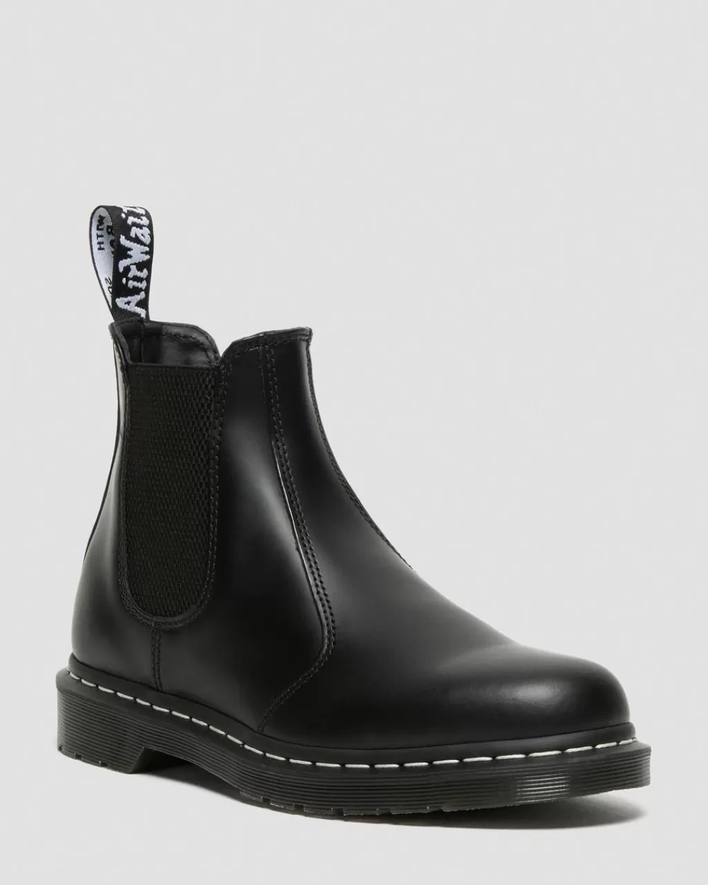 Outlet Dr Martens 2976 Chelsea Læderstøvler Med Hvide Som Black Smooth26257001