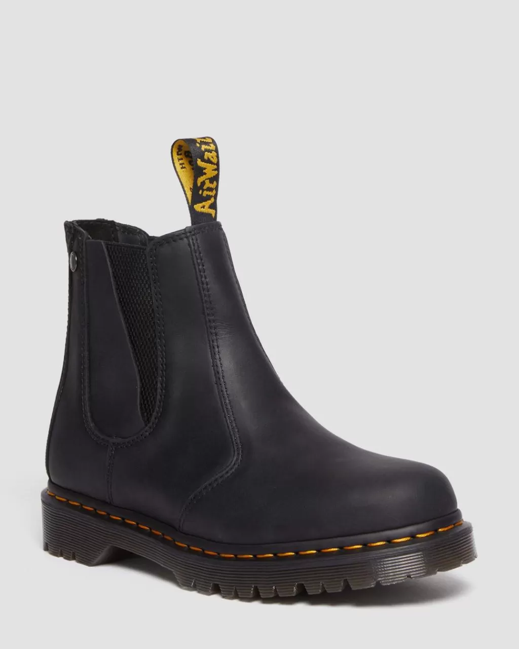 Best Sale Dr Martens 2976 Waxed Full Grain Chelsea-Støvler I Laeder Med Lynlas Black Waxed Full Grain30722001