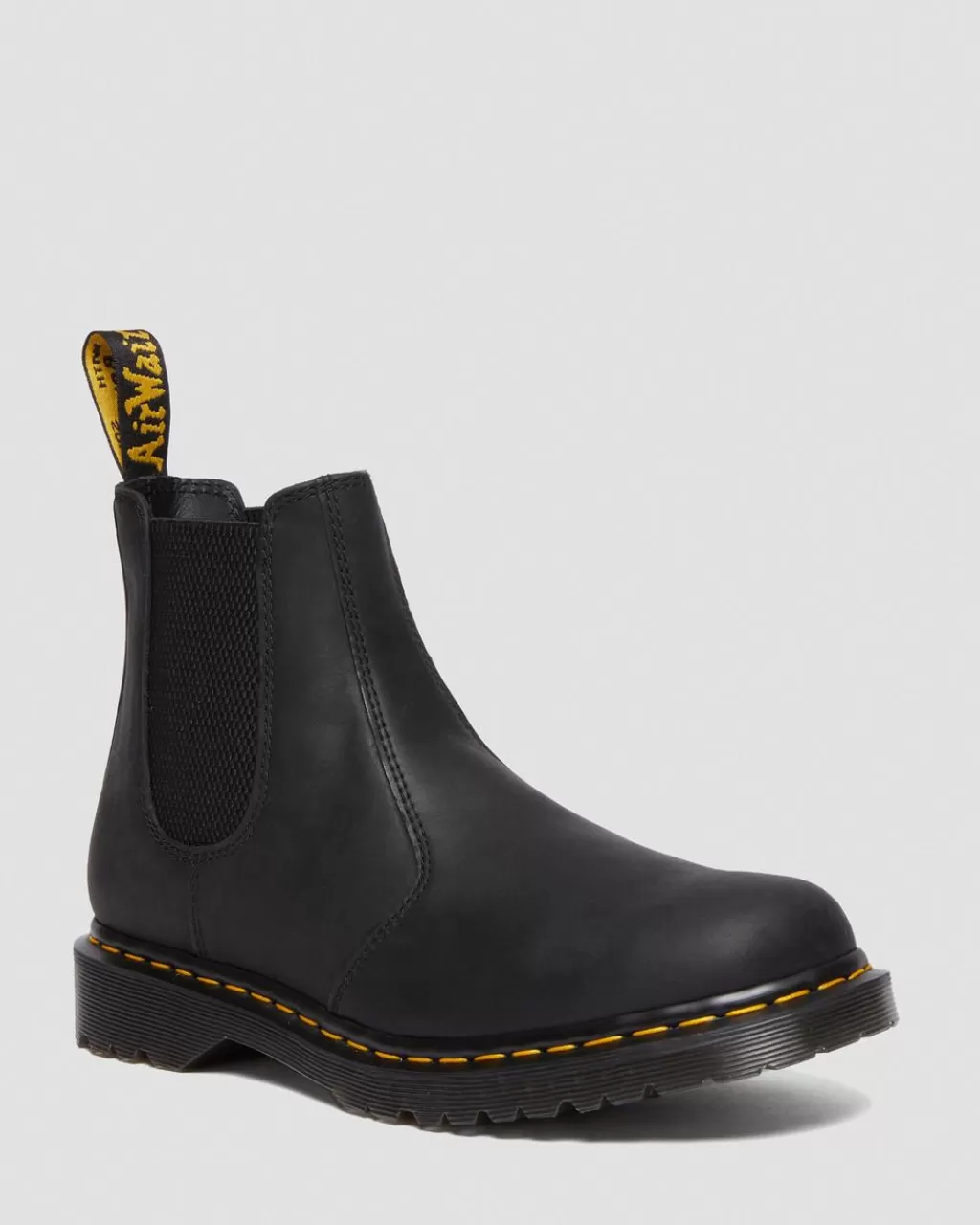 Discount Dr Martens 2976 Waxed Full Grain Chelsea-Støvler I Laeder Med Lynlas Black Waxed Full Grain30673001