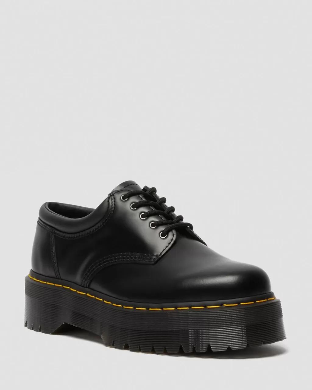 Flash Sale Dr Martens 8053 Quad-Platformsko I Smooth Laeder Black Polished Smooth24690001