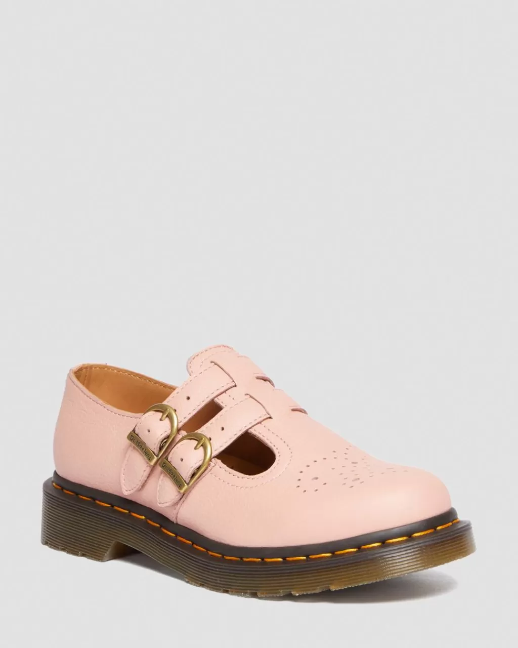 Clearance Dr Martens 8065 Mary Jane-Sko I Virginia-Laeder Peach Beige Virginia30692329