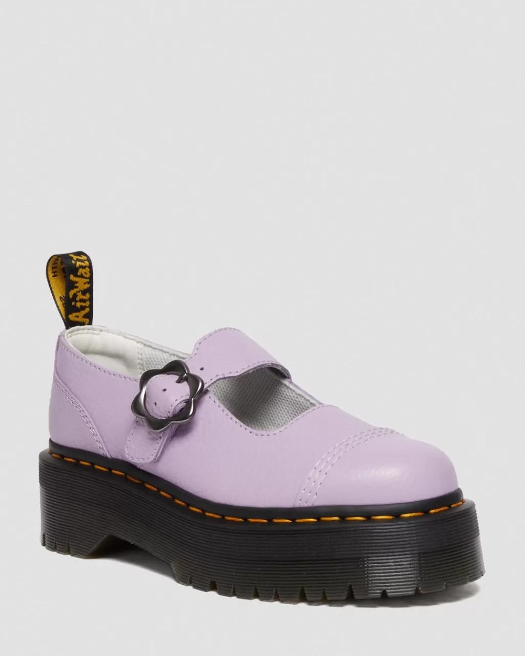 Best Dr Martens Addina-Platformsko I Laeder Med Blomsterspaende Lilac Milled Nappa30805308