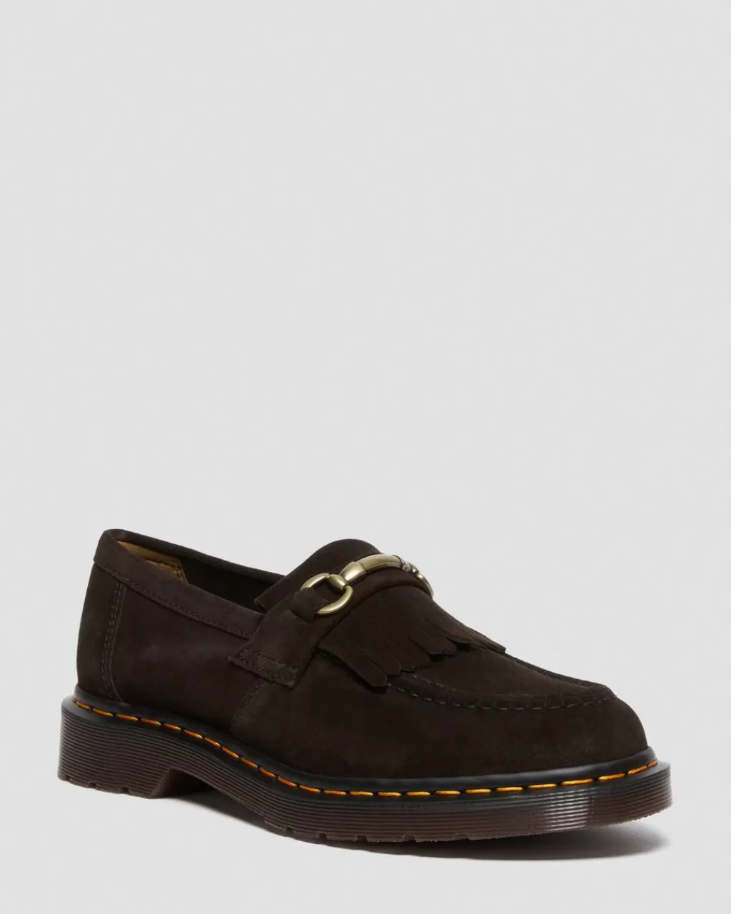 Discount Dr Martens Adrian Snaffle Loafers I Ruskind Brown Repello Calf Suede27995212