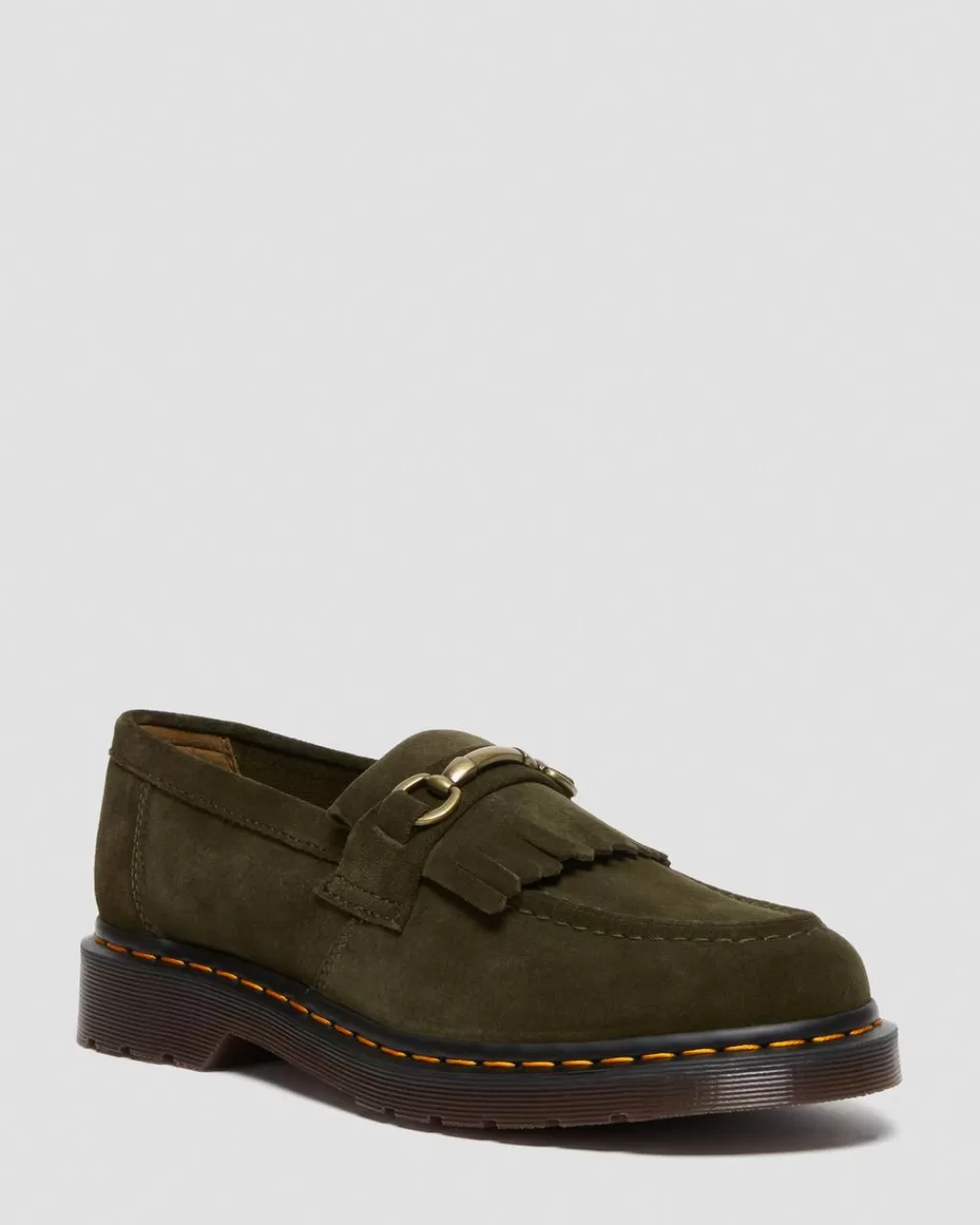 Online Dr Martens Adrian Snaffle Loafers I Ruskind Olive Repello Calf Suede27995305