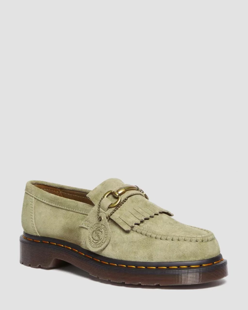 New Dr Martens Adrian Snaffle-Loafers I Desert Oasis-Ruskind Pale Olive Desert Oasis Suede30570358