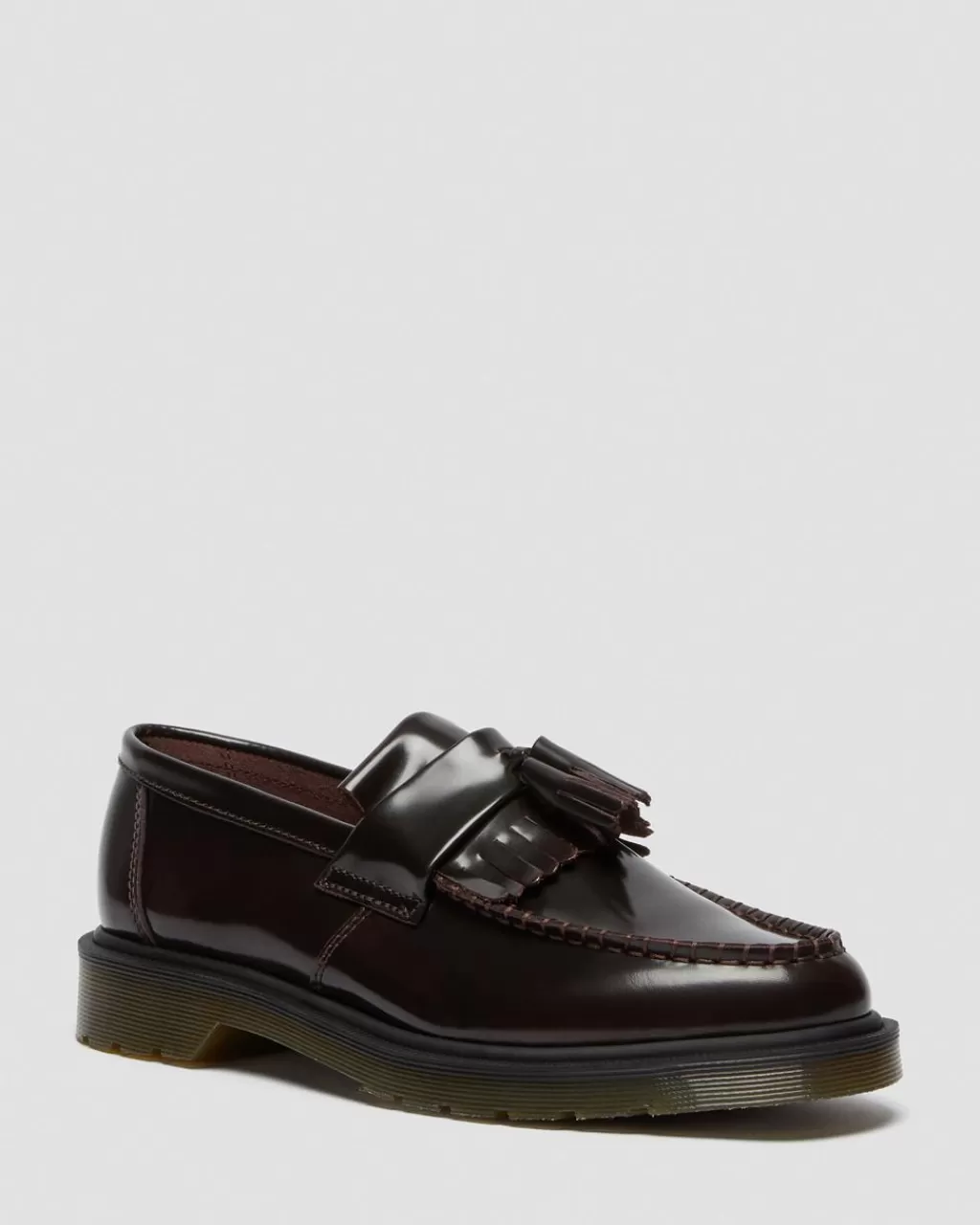 Fashion Dr Martens Adrian-Loafers I Arcadia-Laeder Med Kvast Cherry Red Arcadia14573601