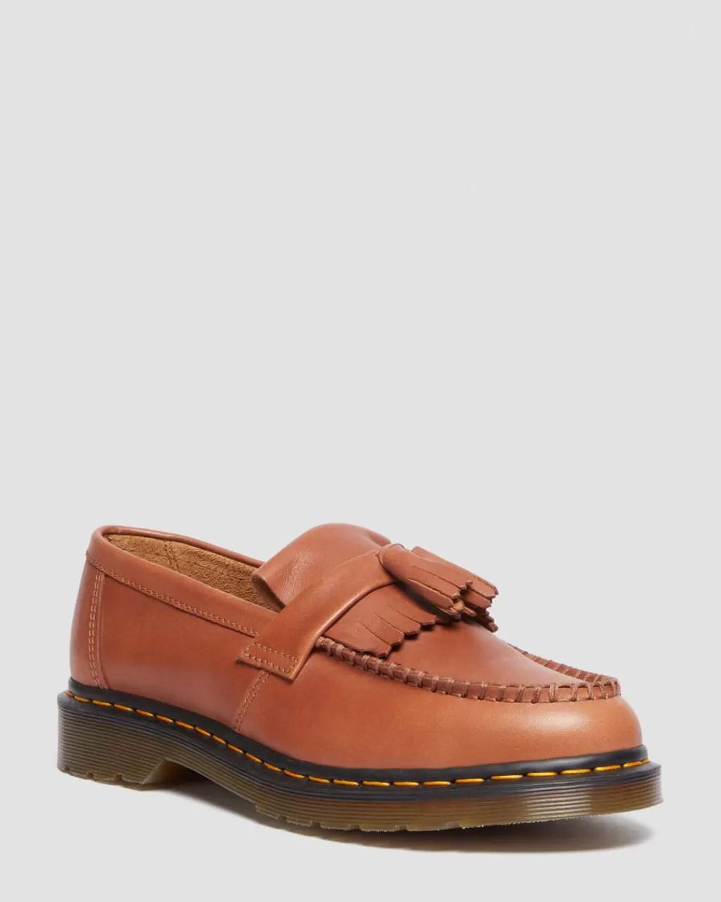 Flash Sale Dr Martens Adrian-Loafers I Carrara-Laeder Med Kvast Saddle Tan Carrara30686225