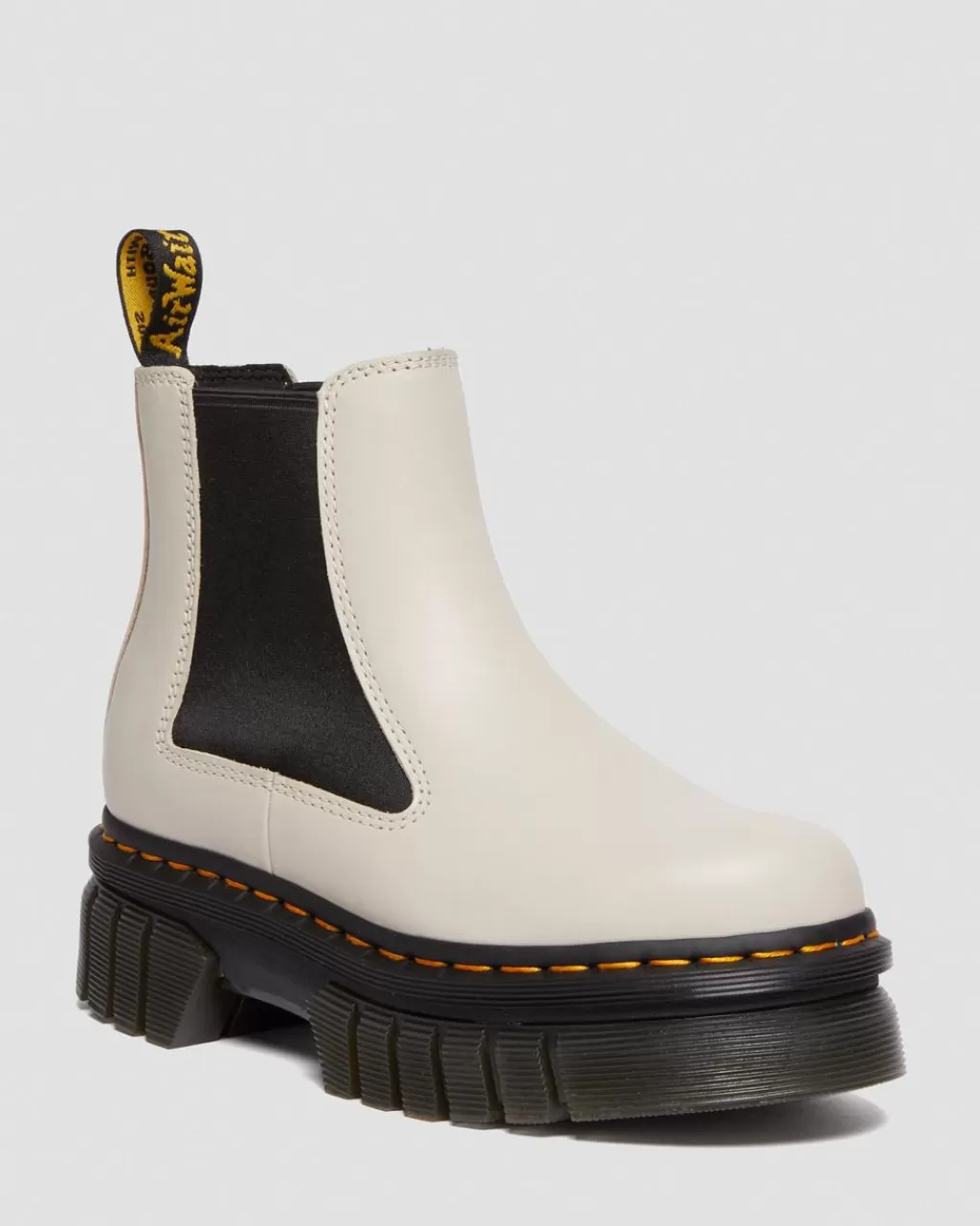 Sale Dr Martens Audrick Chelsea-Støvler Med Platform I Nappa Lux-Laeder Cobblestone Grey Nappa Lux27148055