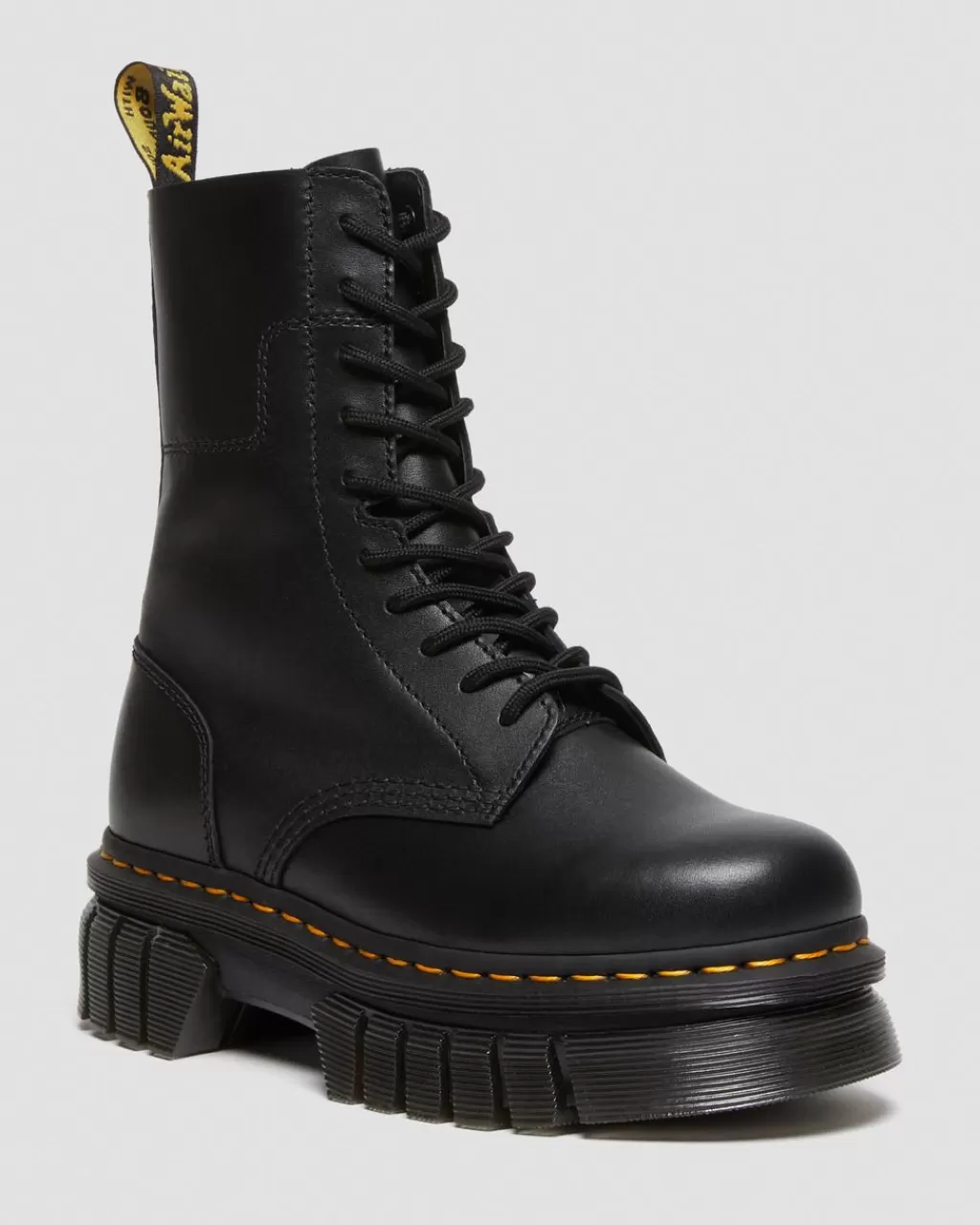 Sale Dr Martens Audrick Mid Calf PlatformStøvler Black Nappa Lux27954001