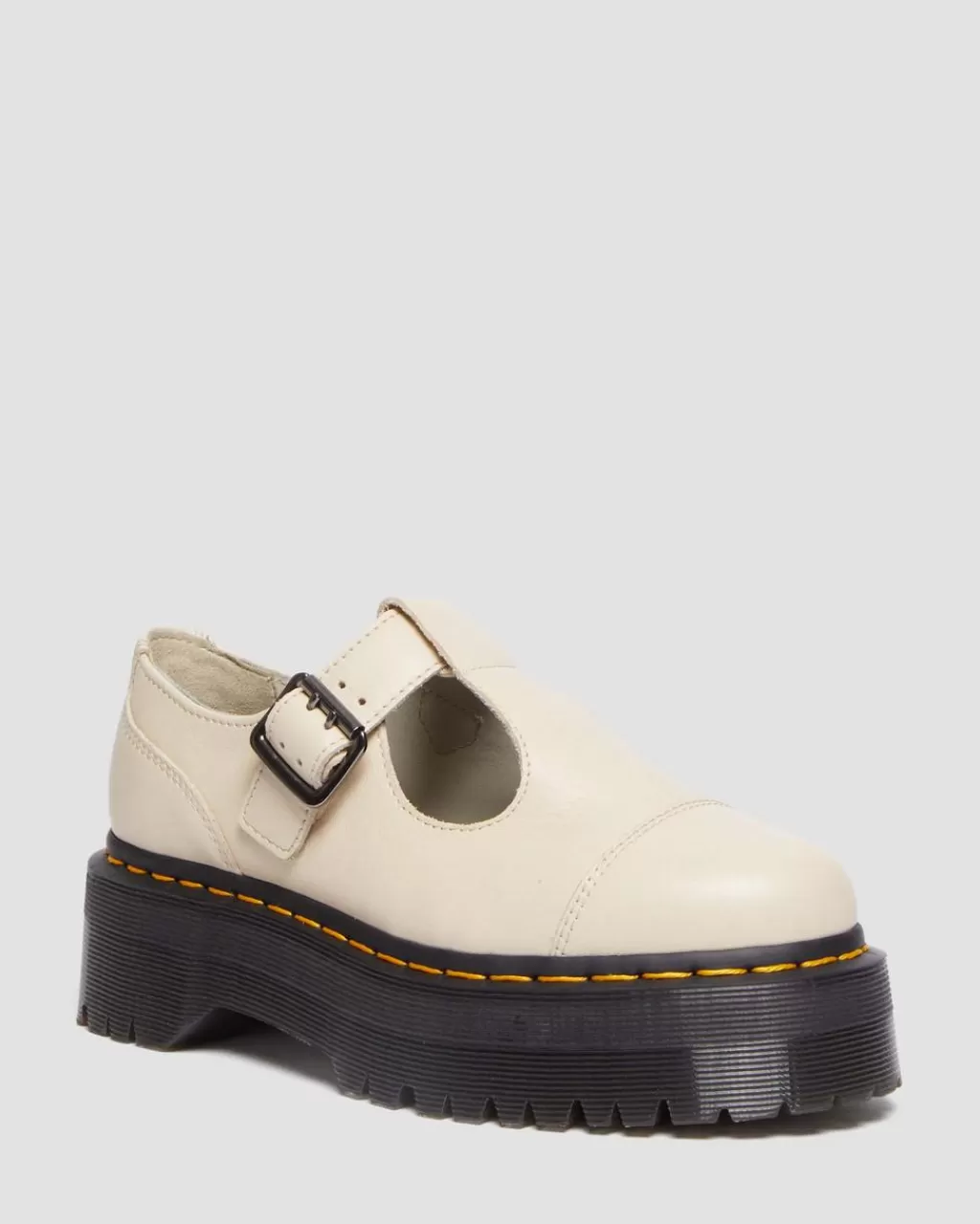 Online Dr Martens Bethan Mary Jane-Platformsko I Pisa-Laeder Parchment Beige Pisa30617292