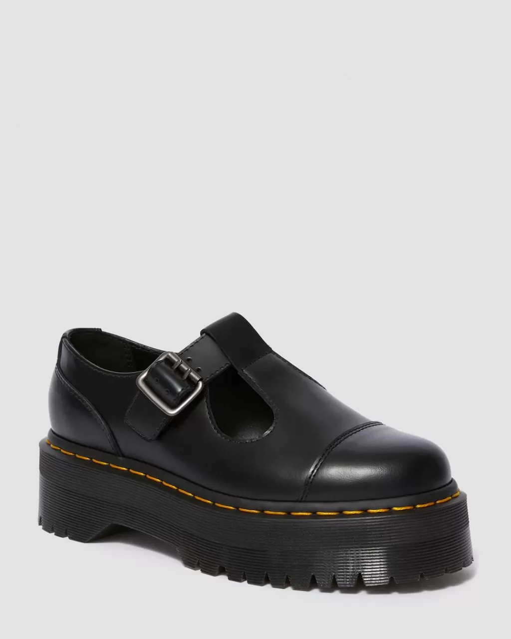 Outlet Dr Martens Bethan Mary Jane-Platformsko I Smooth Laeder Black Polished Smooth15727001