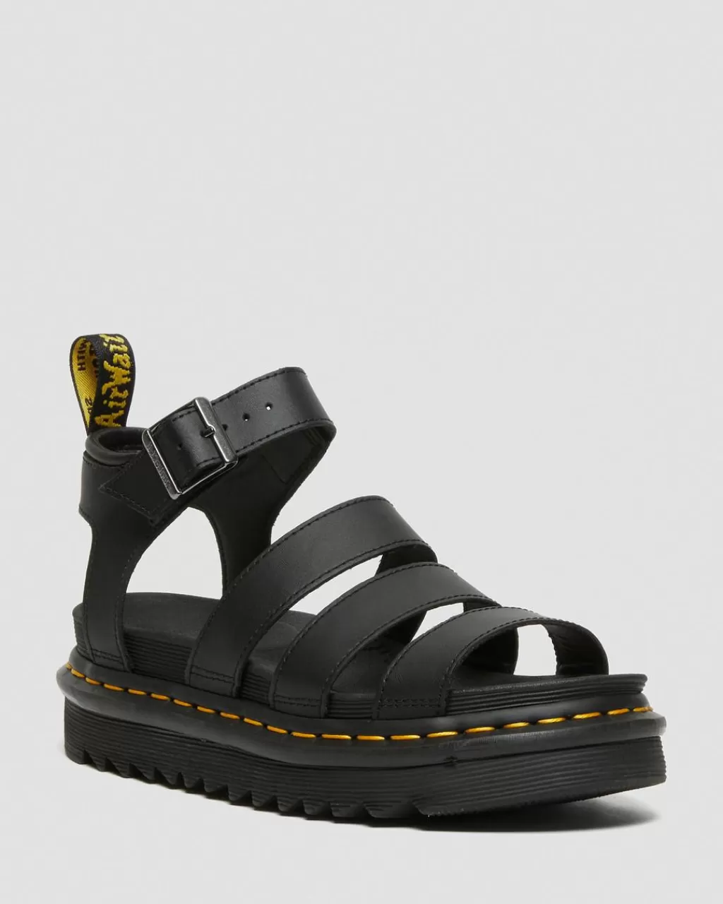 Hot Dr Martens Blaire-Sandaler I Hydro-Laeder Med Rem Black Hydro24235001