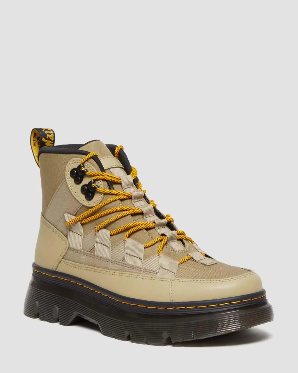 Cheap Dr Martens Boury Nylon & Utility-Læderstøvler Pale Olive Cyclone Nylon+Lapstone30831358