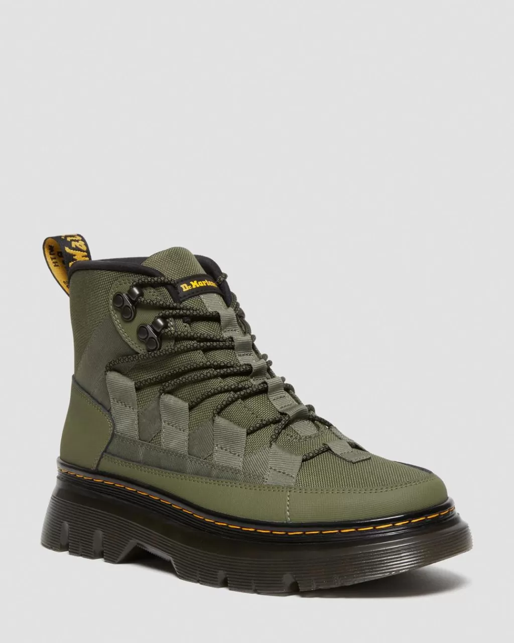 New Dr Martens Boury Utility-Støvler I Extra Tough-Laeder Khaki Green Ajax+Extra Tough 50/5027831384