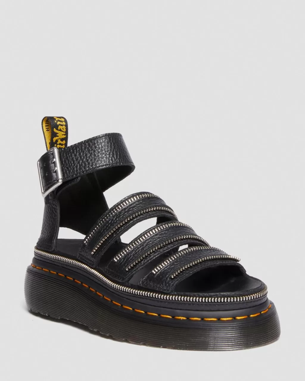 Outlet Dr Martens Clarissa Ii Quad Hardware Platformsandaler I Milled Nappa-Laeder Black Milled Nappa30733001