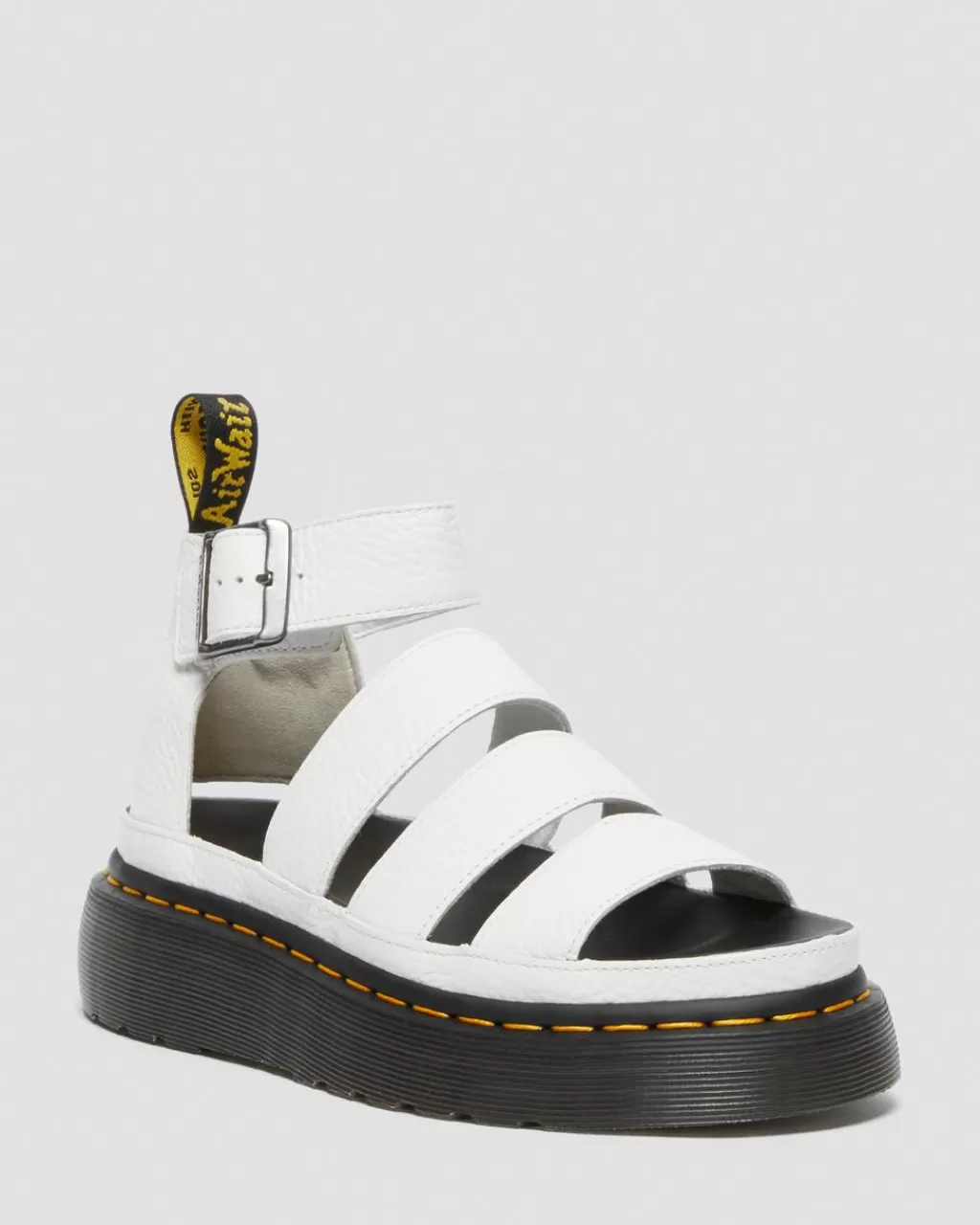 Outlet Dr Martens Clarissa Ii Quad-Platformsandaler I Milled Nappa-Laeder White Milled Nappa27571100