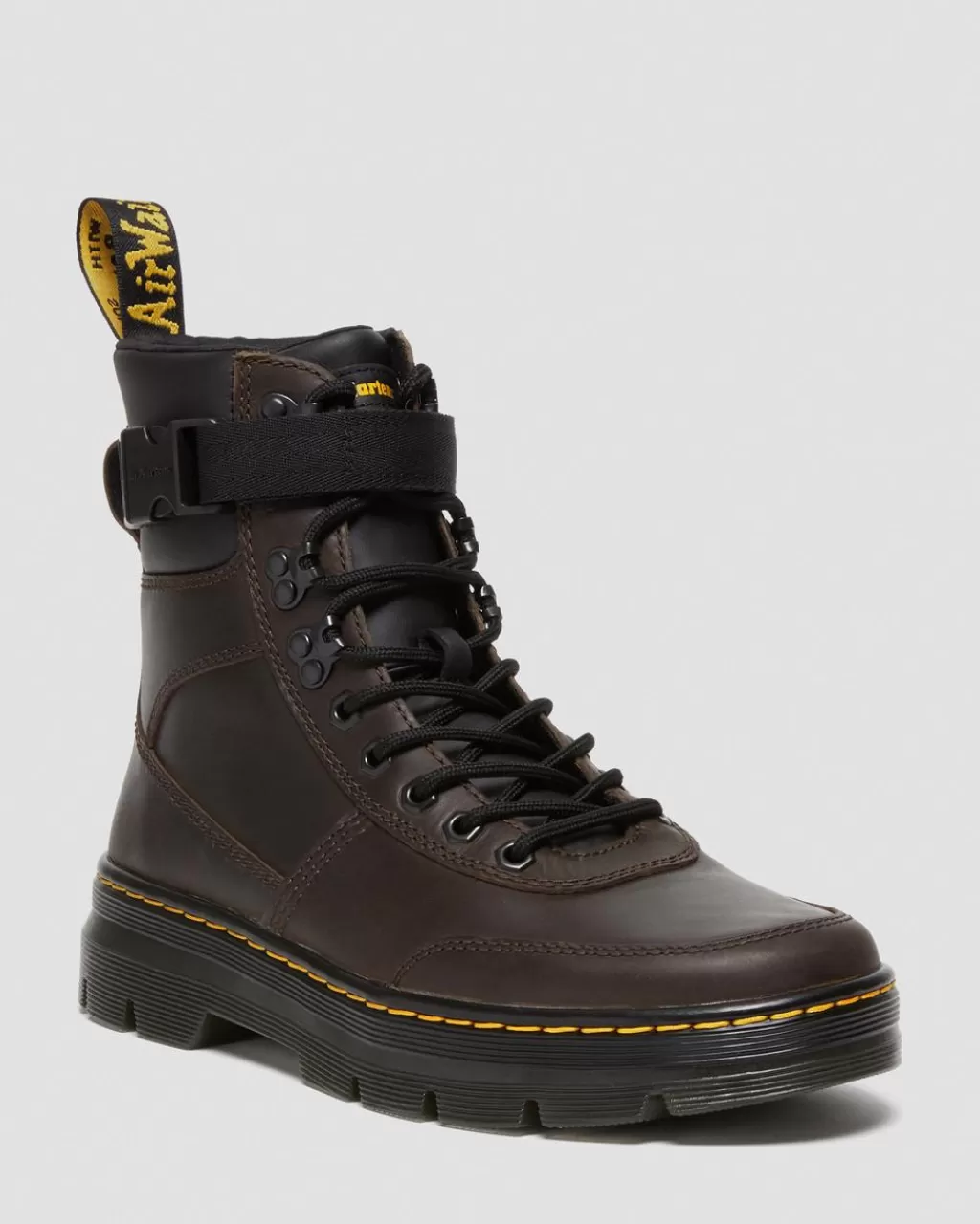 Best Sale Dr Martens Combs Tech Casual-Støvler I Crazy Horse-Laeder Dark Brown Crazy Horse+Pu27804201