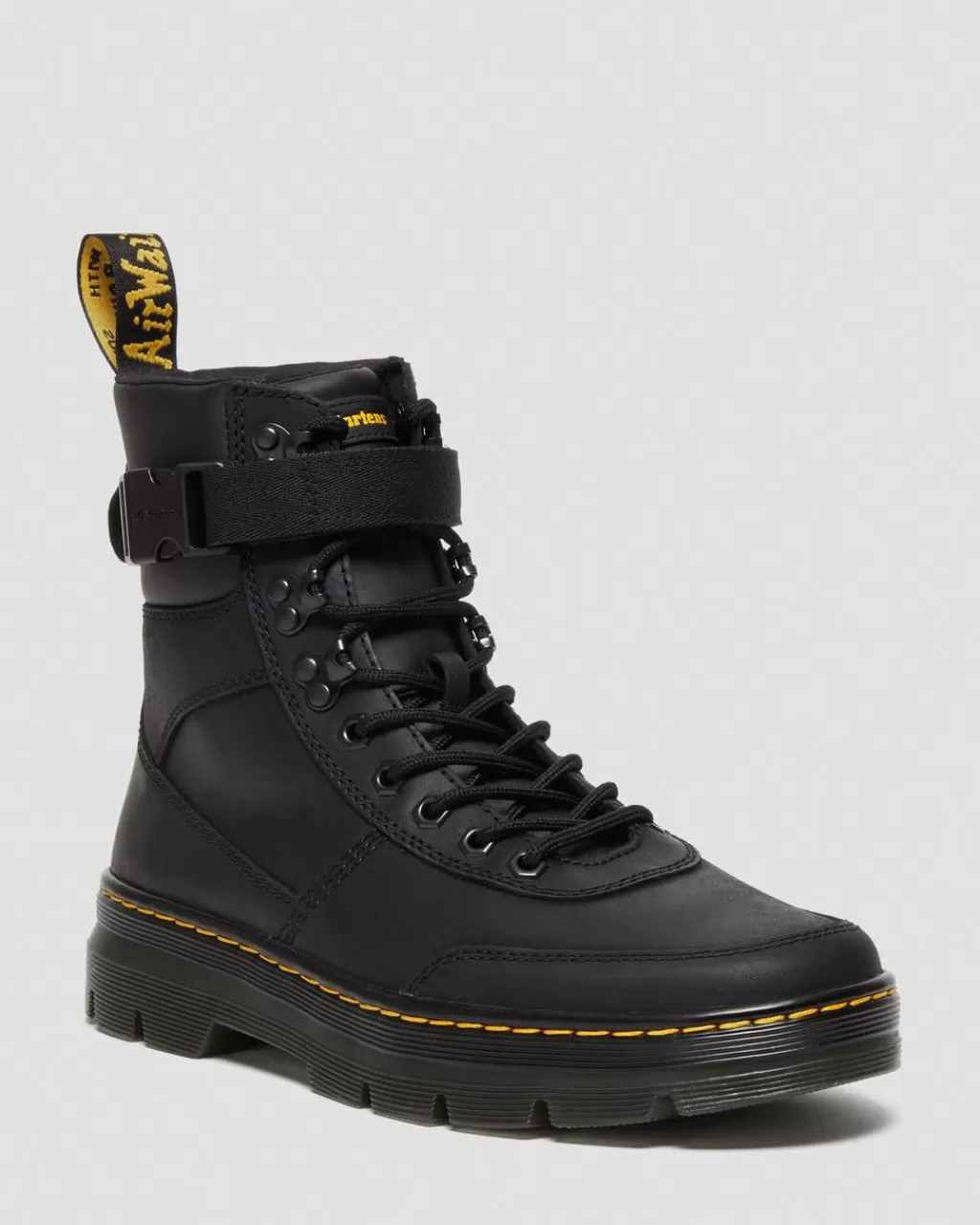 Store Dr Martens Combs Tech Ii Utility-Støvler I Wyoming-Laeder Black Wyoming27801001