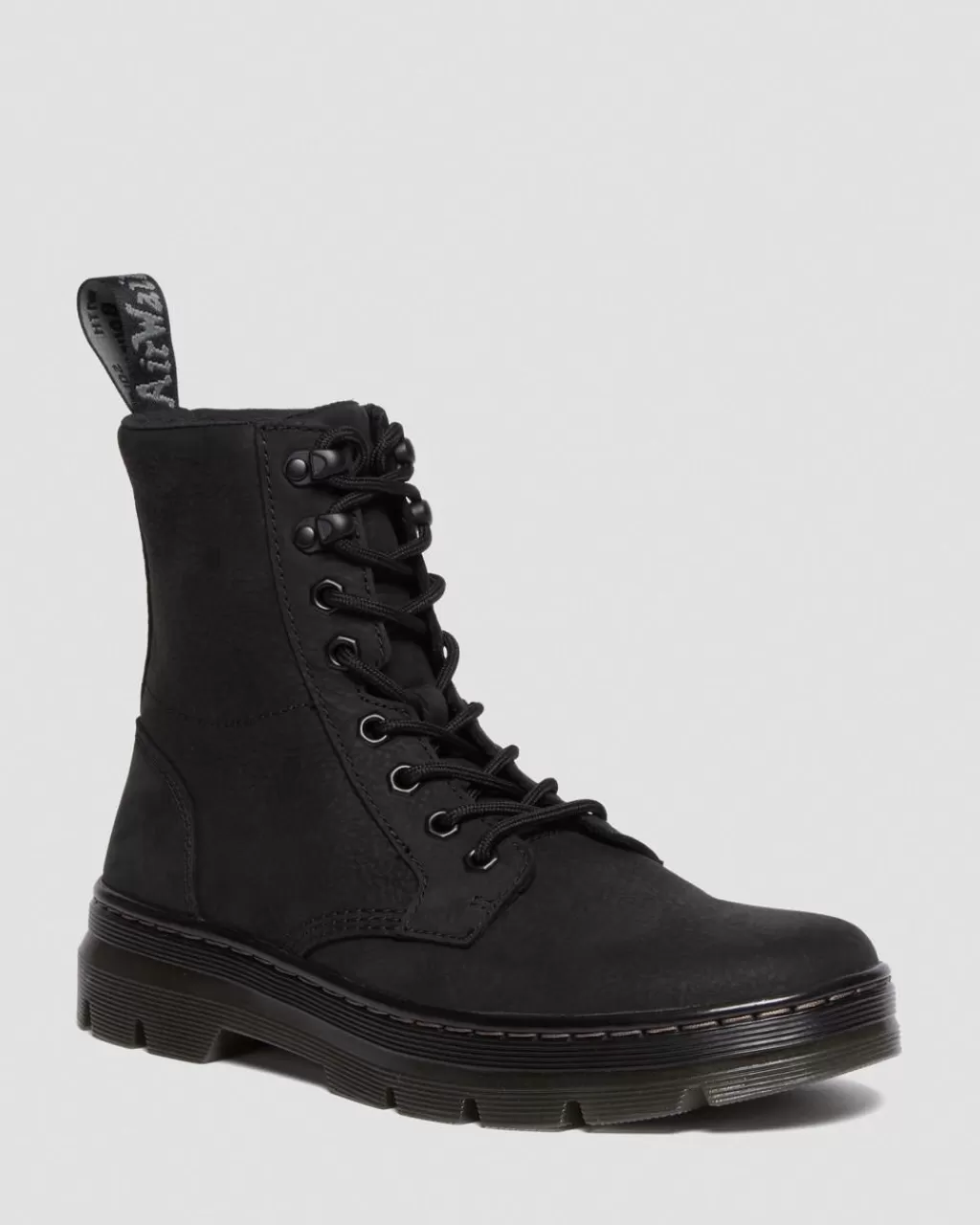 Cheap Dr Martens Combs Tech Milled Nubuck Utility-Støvler Black Milled Nubuck Wp30853001