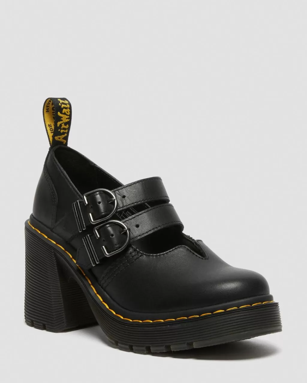 Fashion Dr Martens Eviee Sendal-Sko Med Haele I Laeder Black Sendal27371001