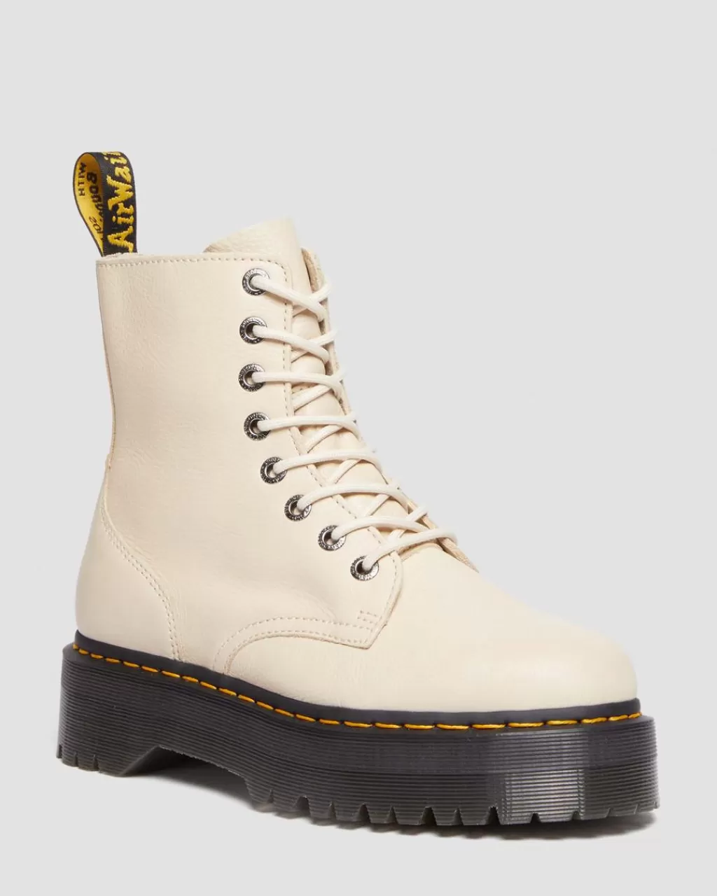 Best Dr Martens Jadon Ii-PlatformStøvler I Pisa-Laeder Parchment Beige Pisa26378292