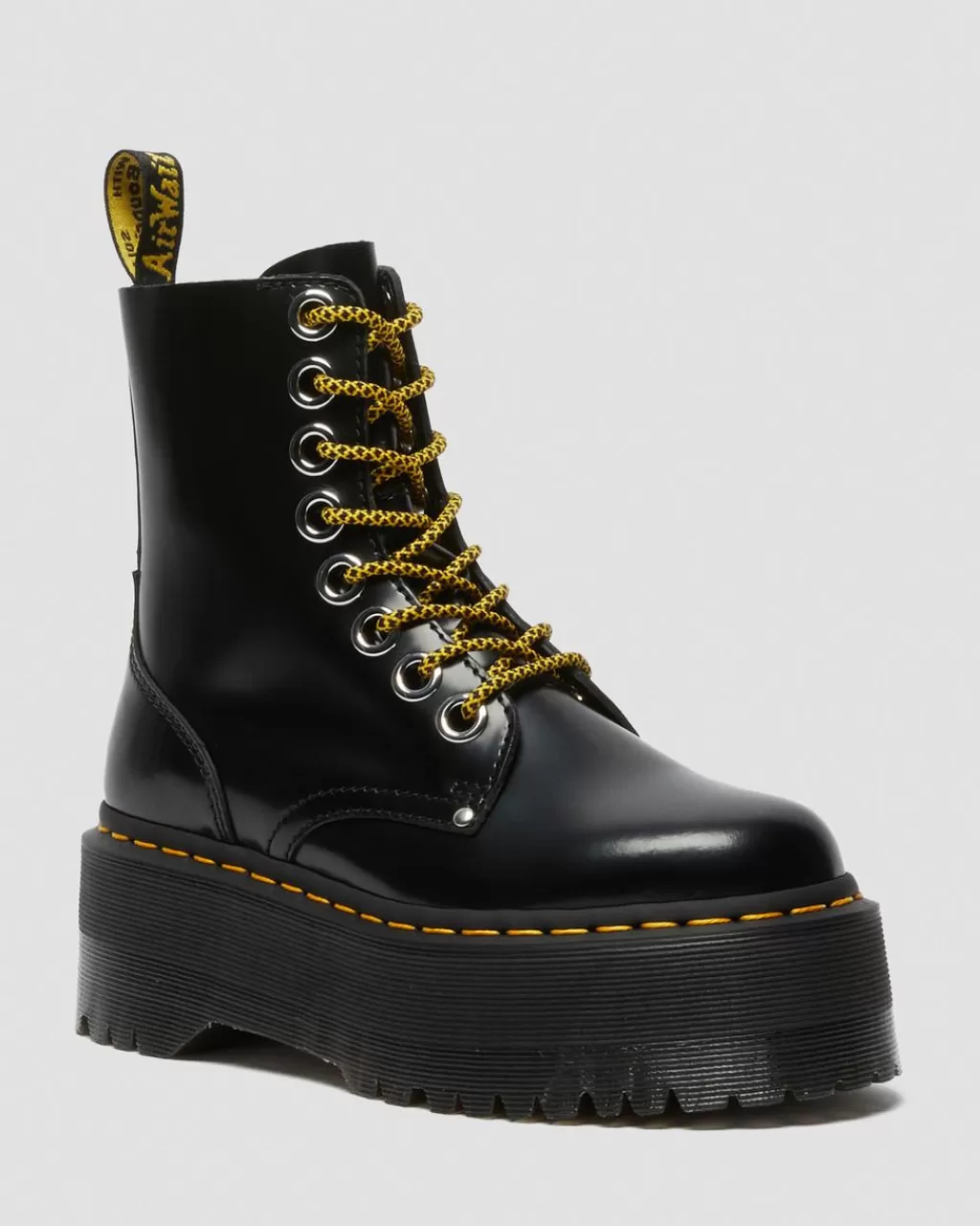 Store Dr Martens Jadon Max-PlatformStøvler I Buttero-Laeder Black Buttero25566001