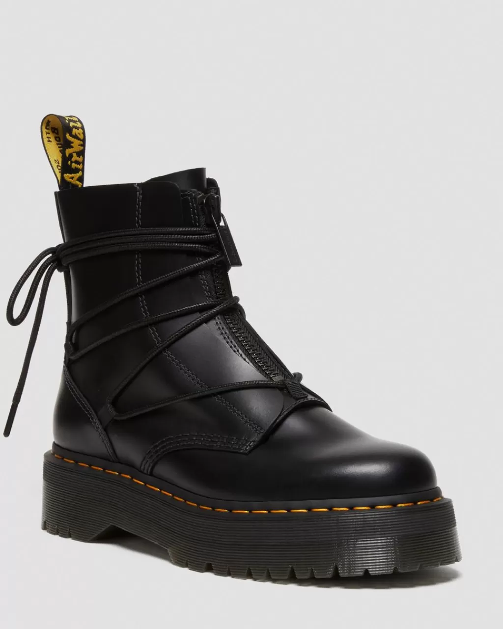 Clearance Dr Martens Jarrick Ii-Snørestøvler Med Platform I Laeder Black Smooth+Paris27662001