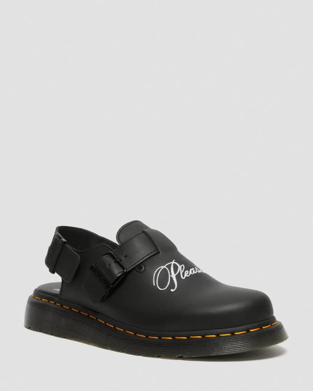 Store Dr Martens Jorge Pleasures Laeder Mules Black Nappa27948001