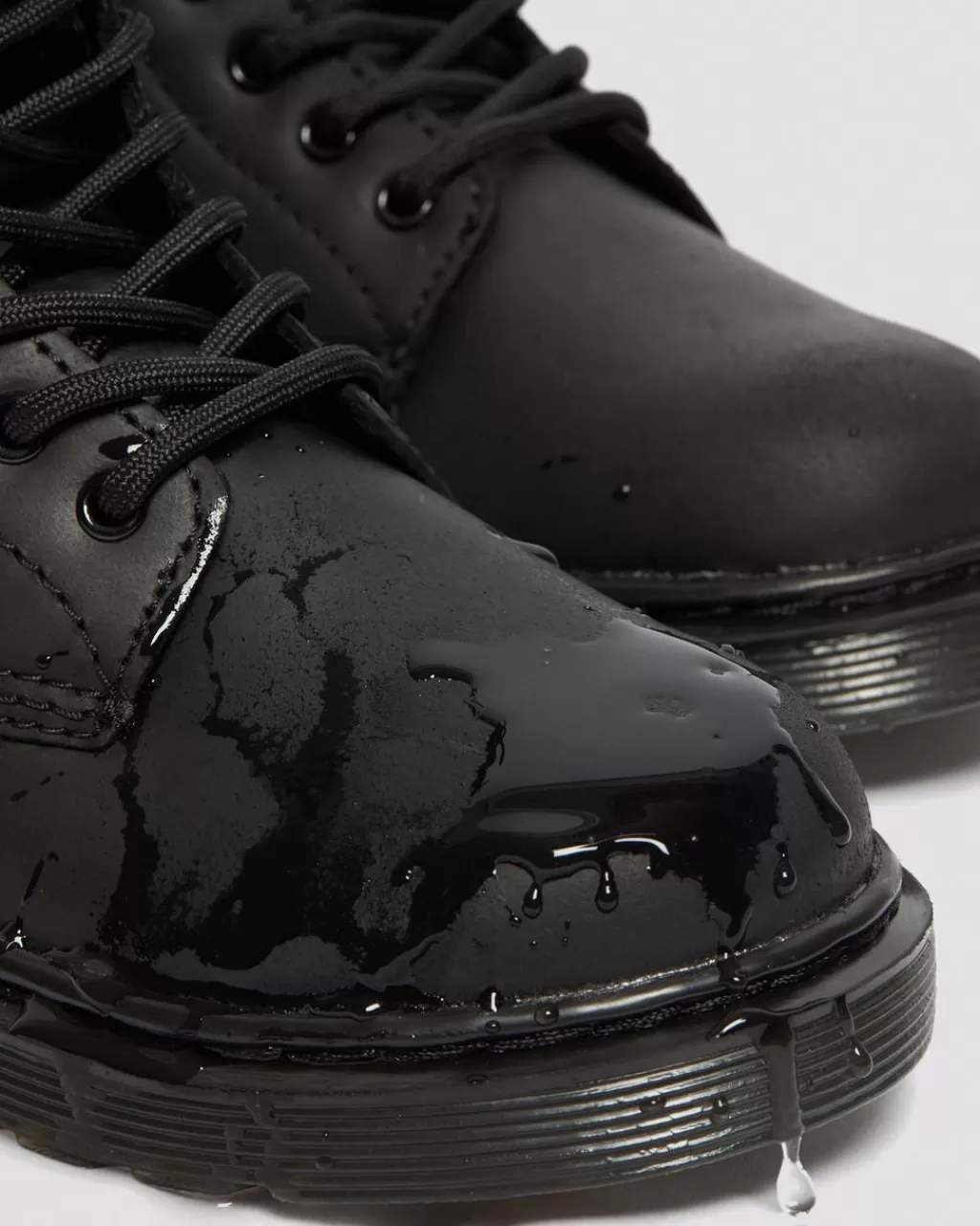 Hot Dr Martens Junior 1460 Serena-Læderstøvler Foret Med Imiteret Laeder Black Republic Waterproof26040001