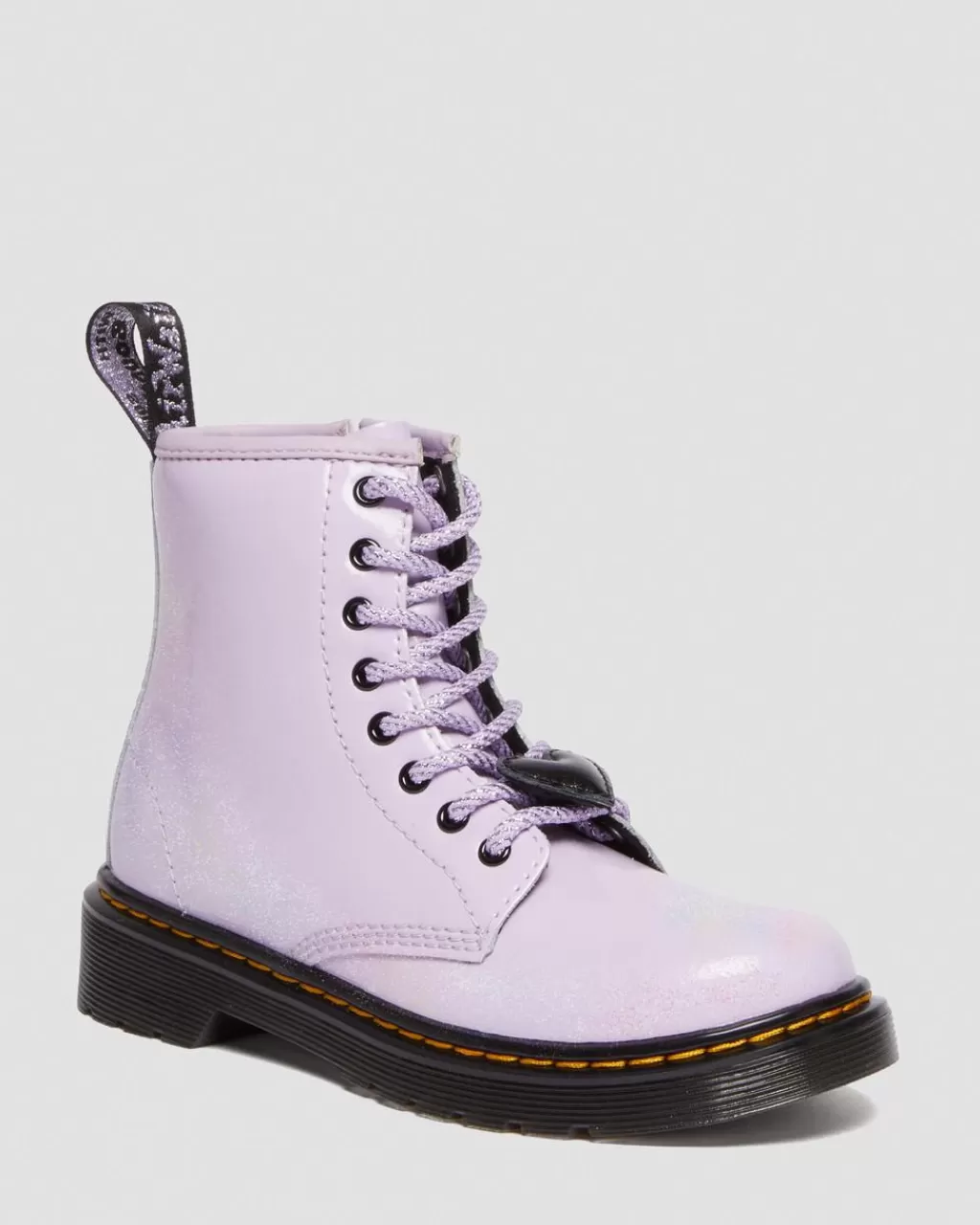 New Dr Martens Junior 1460 Shimmer Heart-Snørestøvler Lilac Galaxy Shimmer30561308