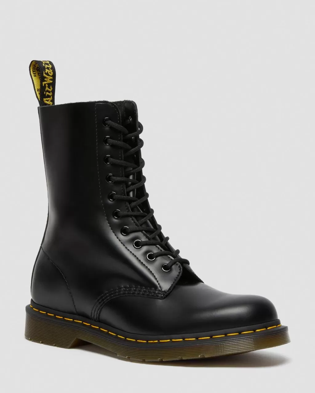 Best Dr Martens Lange 1490-Snørestøvler I Smooth Laeder Black Smooth11857001