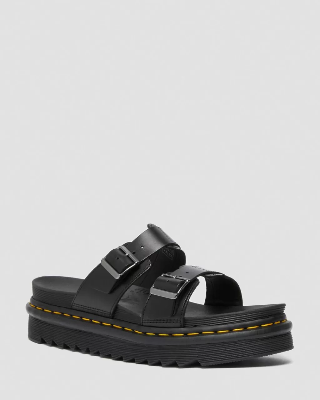 Online Dr Martens Myles-Sandaler I Brando-Laeder Med Spaende Black Brando23523001