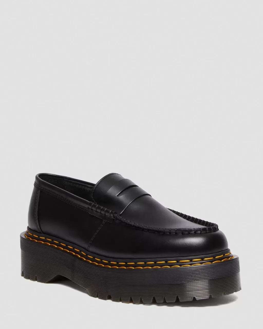 New Dr Martens Penton Quad Loafers I Laeder Med Dobbeltsyning Black Paris30646001