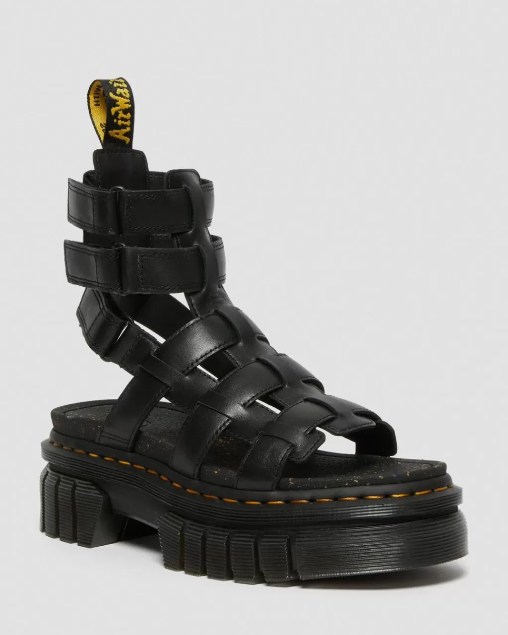 Outlet Dr Martens Ricki Gladiator-Platformsandaler I Nappa Lux-Laeder Black Nappa Lux27402001