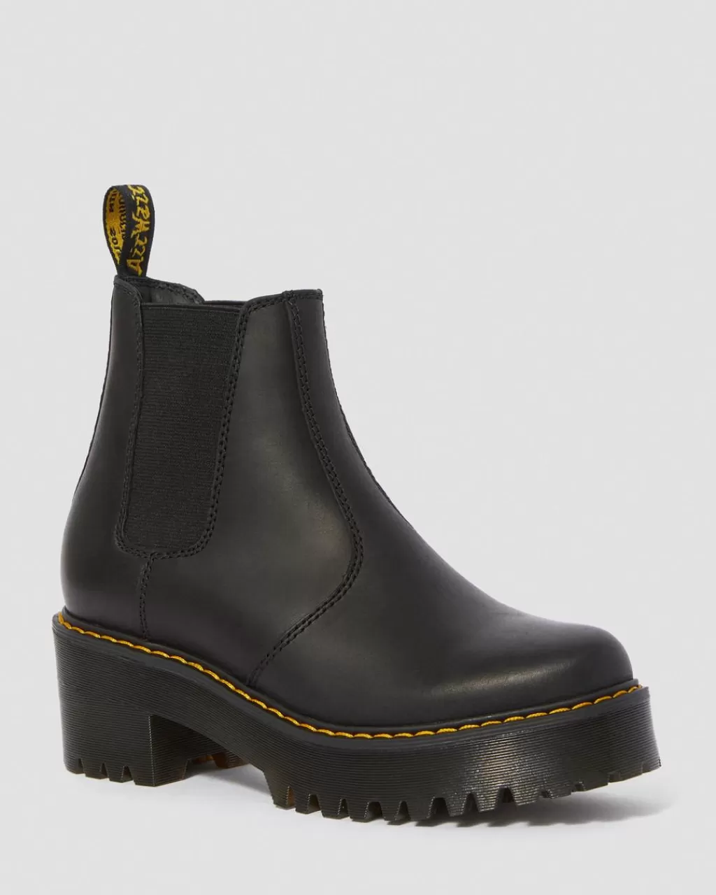 Hot Dr Martens Rometty Chelsea Læderstøvler Black Burnished Wyoming23917001