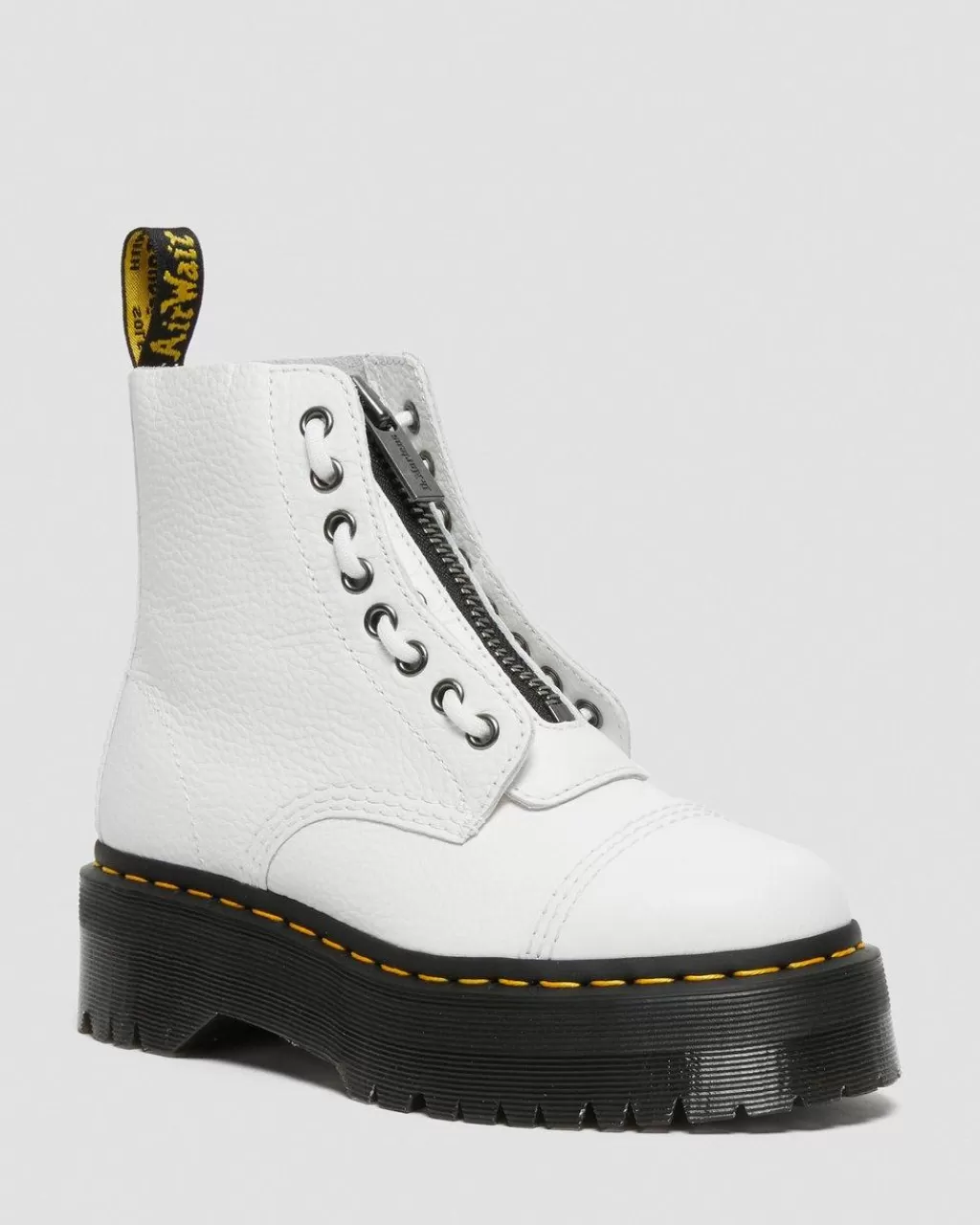 Best Dr Martens Sinclair-PlatformStøvler I Milled Nappa-Laeder White Milled Nappa26261100